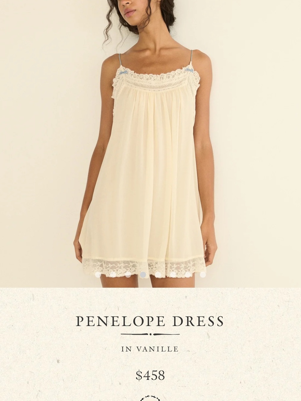 Doen Penelope Slip Dress in Vanille Cream